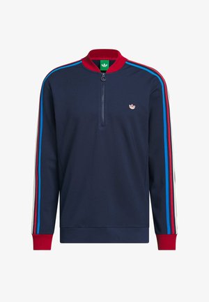 adidas Golf Originals, ORIGINALS 3-STRIPE 1/4 ZIP - Sweatshirt - night indigo team victory red