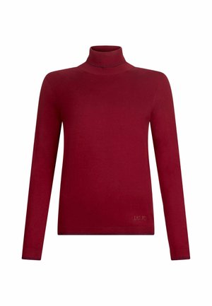 LIU JO POLO-NECK WITH DETAILS - Jumper - red