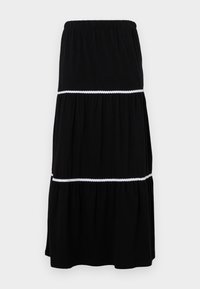 JDYERIN CONTRAST SKIRT - A-lõikeline seelik - black/cloud dancer