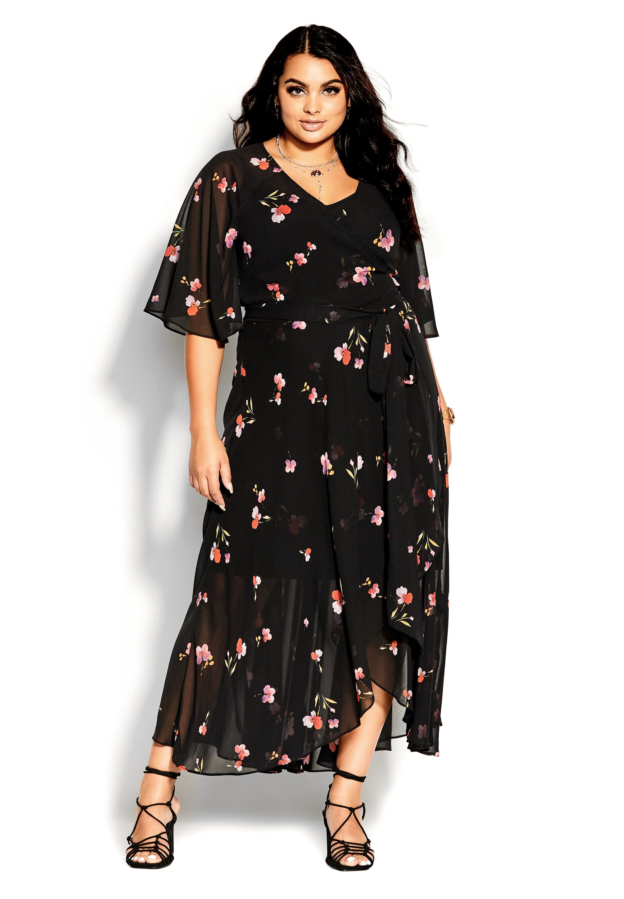 City Chic Maxi dress - petal/black 
