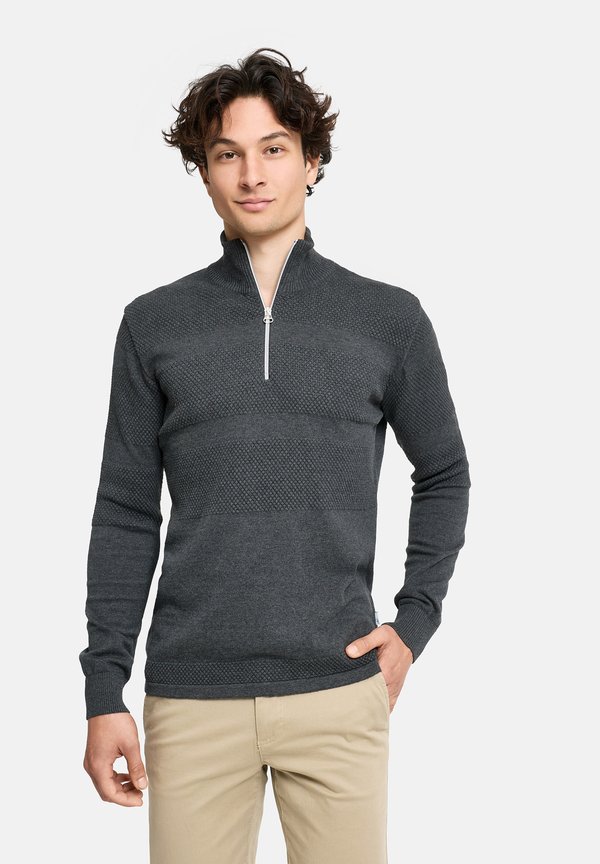 HANNES HALF - Strickpullover - charcoal mix