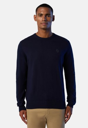 MIT RUNDHALSAUSSCHNITT UND LOGO - Maglione - navy