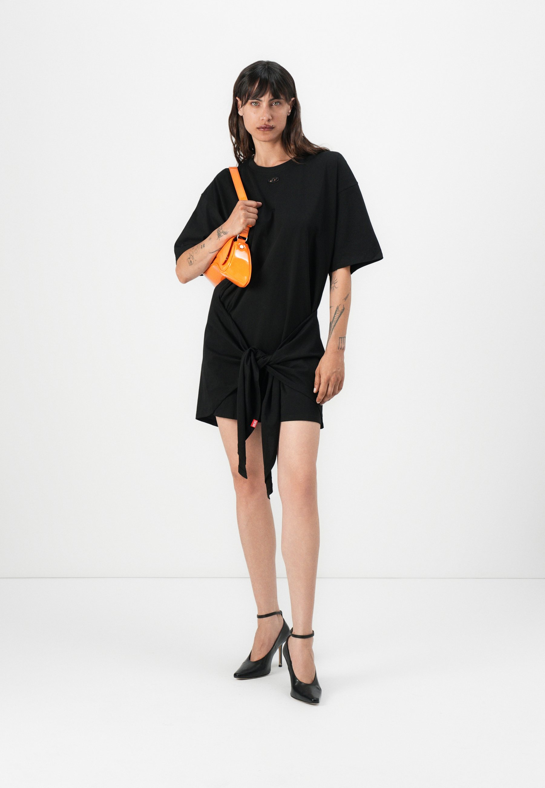 ワンピース DIESEL BLACK COTTON D-EIVOR DRESS Diesel EIVOR - Jersey dress - black/nude - Zalando.co.uk