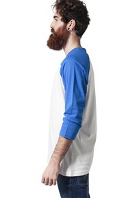 Urban Classics CONTRAST 3/4 SLEEVE RAGLAN - Langarmshirt - wht blu