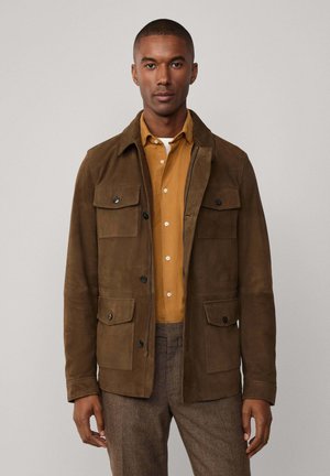 Chaqueta de cuero - mud brown