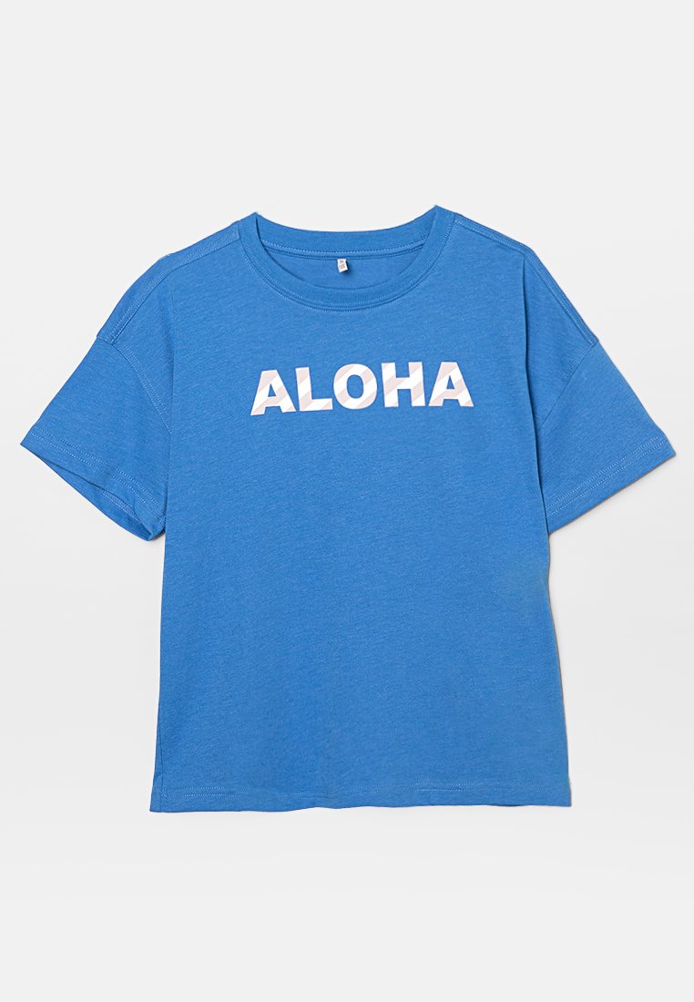 ONLY GIRLS T-shirt print blauw