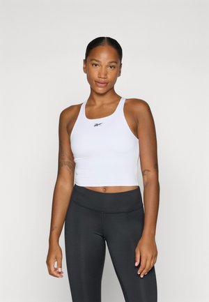 TRAIN ASYMMETRICAL STRAP TANK - Topper - white
