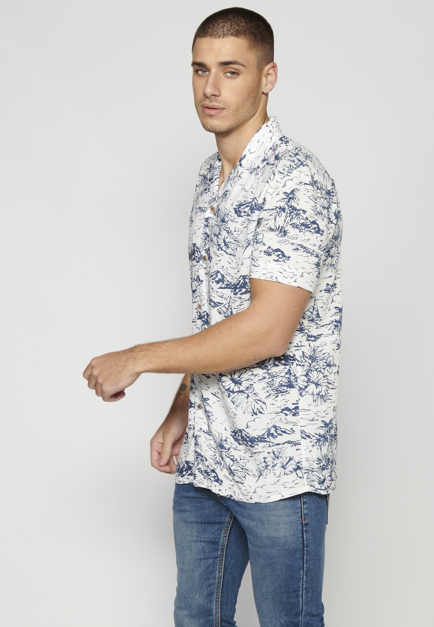 Koroshi Damenkleid Mit Denim-Look - Ärmellos Mit Ethno-Stickerei Hellblau