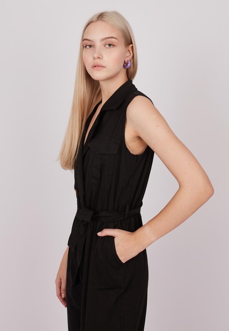 Damen Kleider | Dioxide WORKER Jumpsuit black/schwarz - CL09560 Damen Kleider | Dioxide WORKER Jumpsuit black/schwarz - CL09560