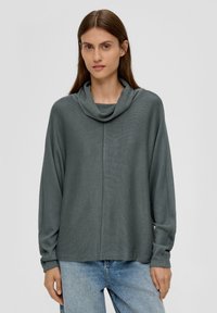 s.Oliver MIT STRUKTUR - Sweater - olivgrün