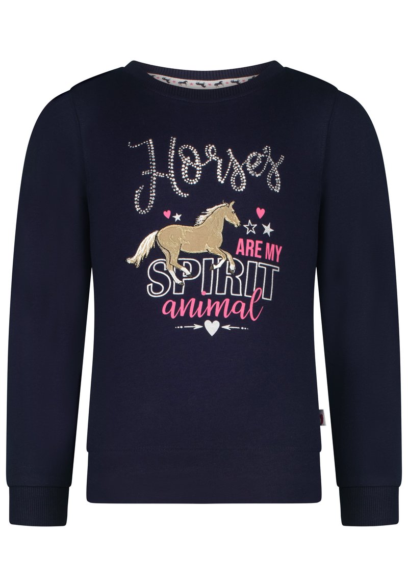 Salt And Pepper Sweat à Capuche Fille Broderie Cheval - T-Shirt Sweat Fille Confortable