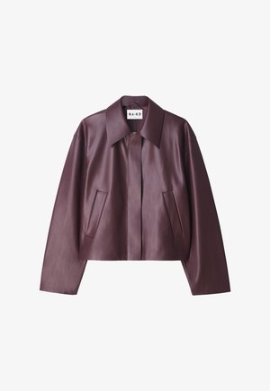 NA-KD Chaqueta de cuero sintético - burgundy