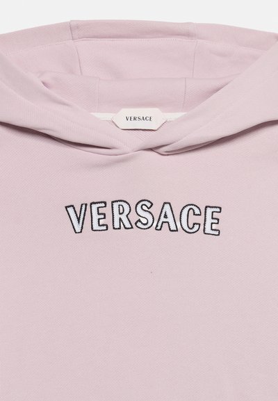 Versace LOGO OUTLINE UNISEX - Φούτερ με κουκούλα - light pink/white/black