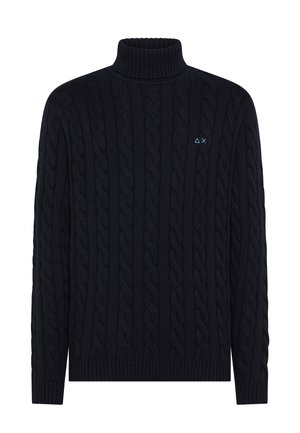 TURTLE SWEATER CABLE L/S - Strickpullover - navy blue