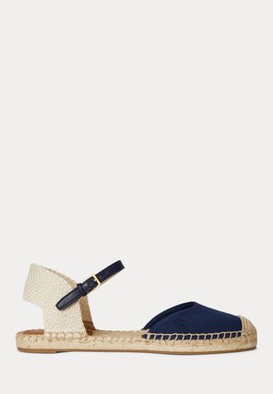 Lauren Ralph Lauren ROBBY CANVAS ESPADRILLE FLAT - Páskové sandály  - rfnd nvy/rfnd nvy/natural
