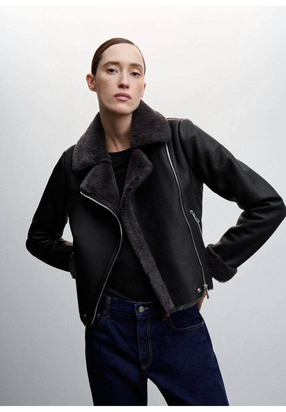 Mango de cuero sintético - zwart/negro - Zalando.es