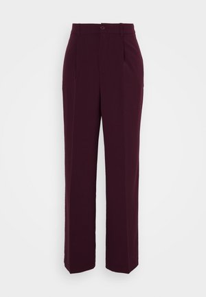 Gina Tricot, TAILORED WIDE  - Pantalon classique - dark wine