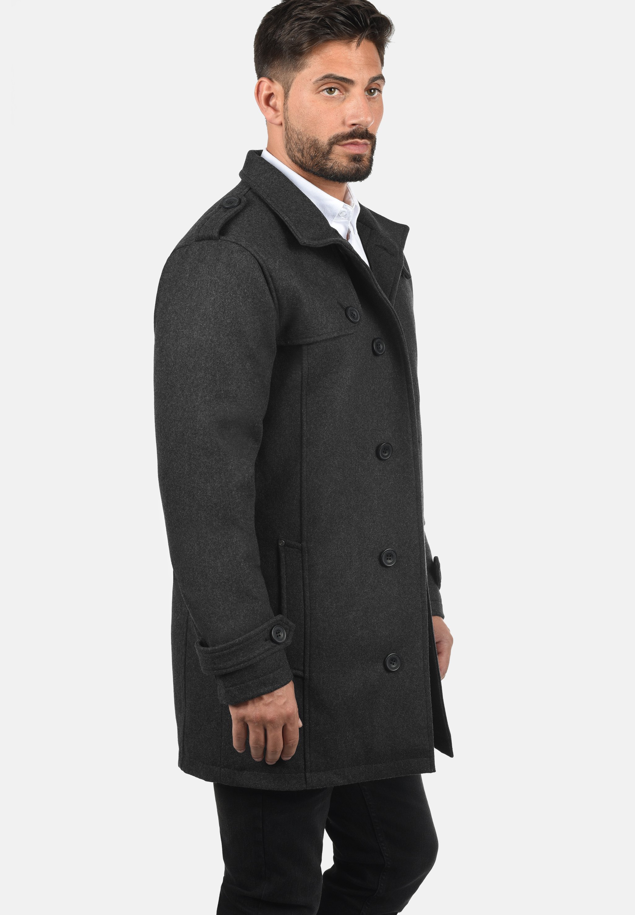 Blend WOLLMANTEL WARREN Trench charcoal ZALANDO.FR BLEND Warren hommes manteau en laine veste longue en mélange