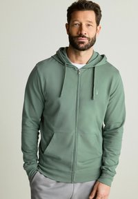 Next LIGHTWEIGHT HOODIE - Sweatjakke - mottled dark green
