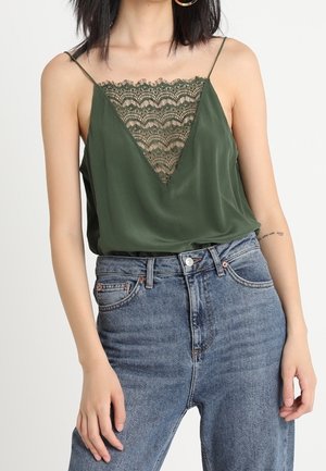 Top - dark green