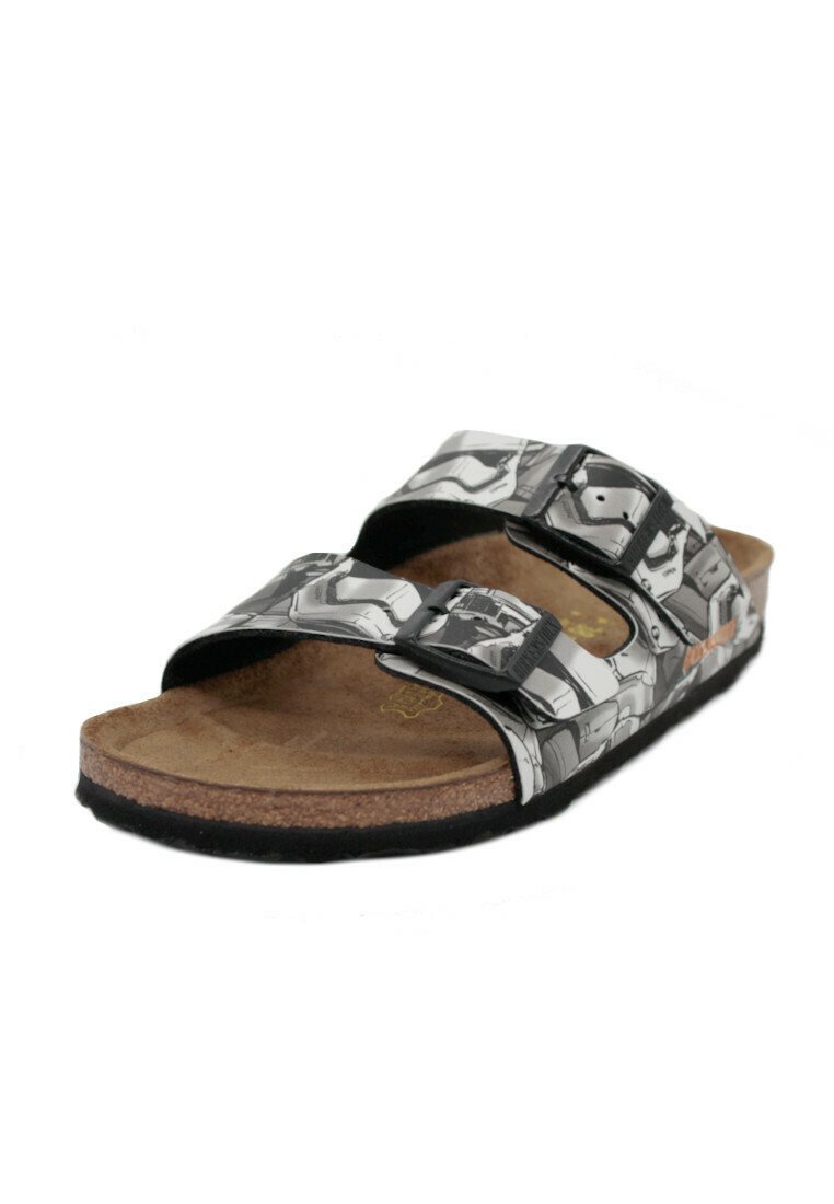 Herren Sandalen | Birkenstock Pantolette flach stormtrooper allover/weiß - AP73438 Herren Sandalen | Birkenstock Pantolette flach stormtrooper allover/weiß - AP73438