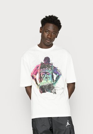 CREW - Print T-shirt - pure/black