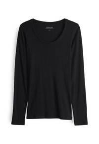 SOFT SLIM FIT BASIC - Langarmshirt - black