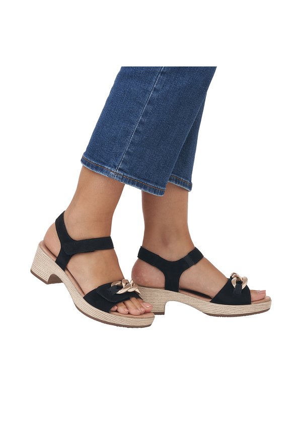 Plateausandalette - schwarz