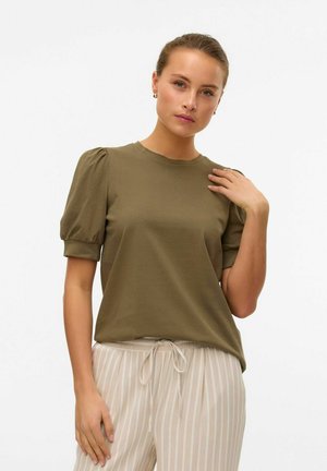 Vero Moda VMKERRY O-NECK - Basic T-shirt - khaki