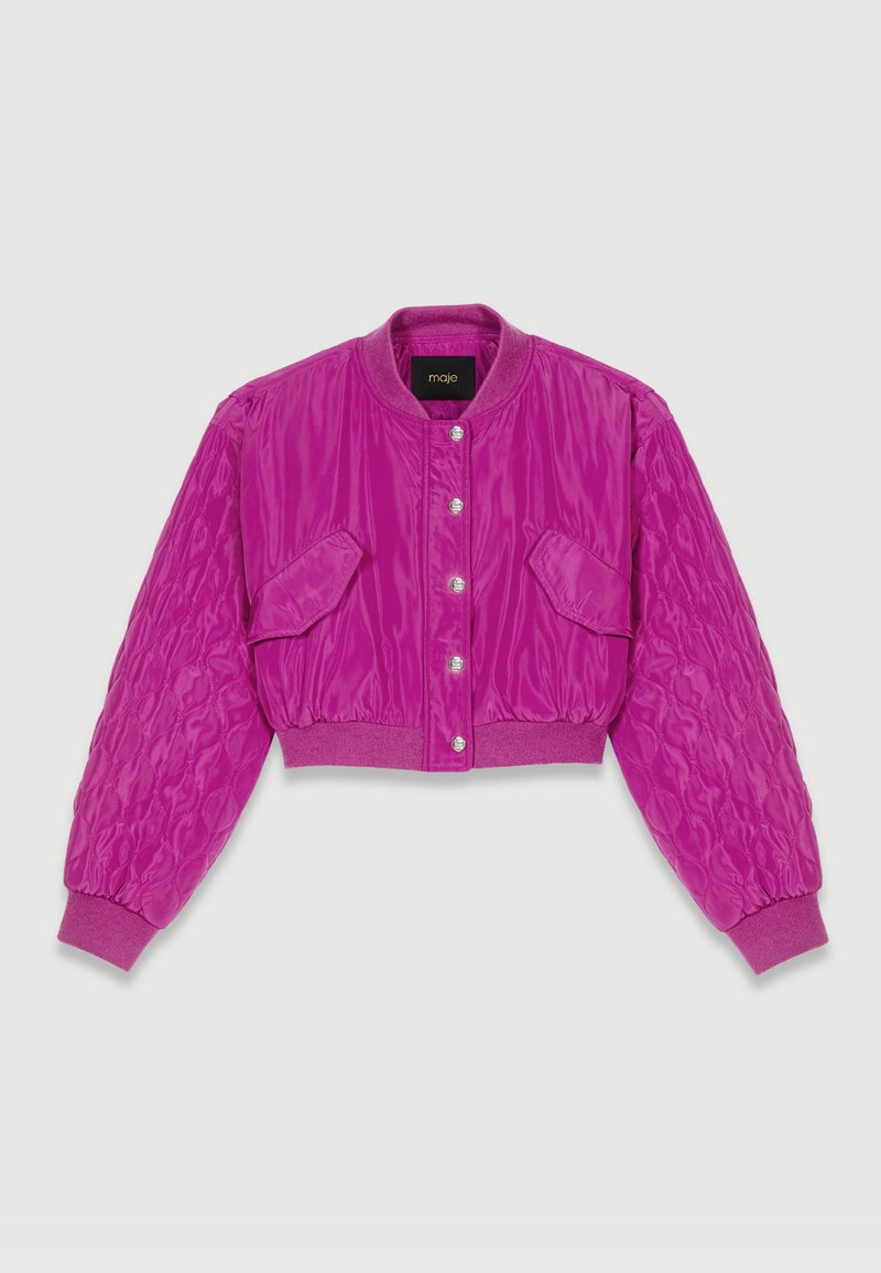 Maje Blouson Bomber - rose fuchsia
