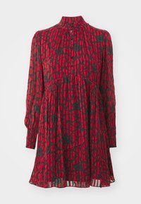 ROBE - Vestido camisero - black/red