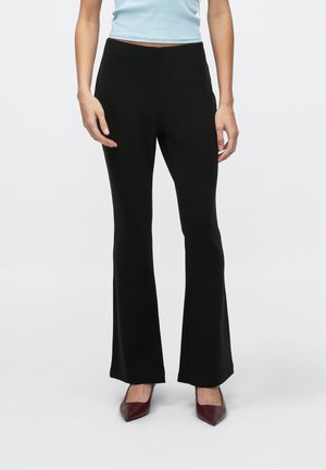 TAILORED PULL ON FLARE PANT - Nohavice - black