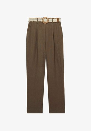 Reiss REGULAR FIT-BEAU BELTED TAPERED - Püksid - mink neutral