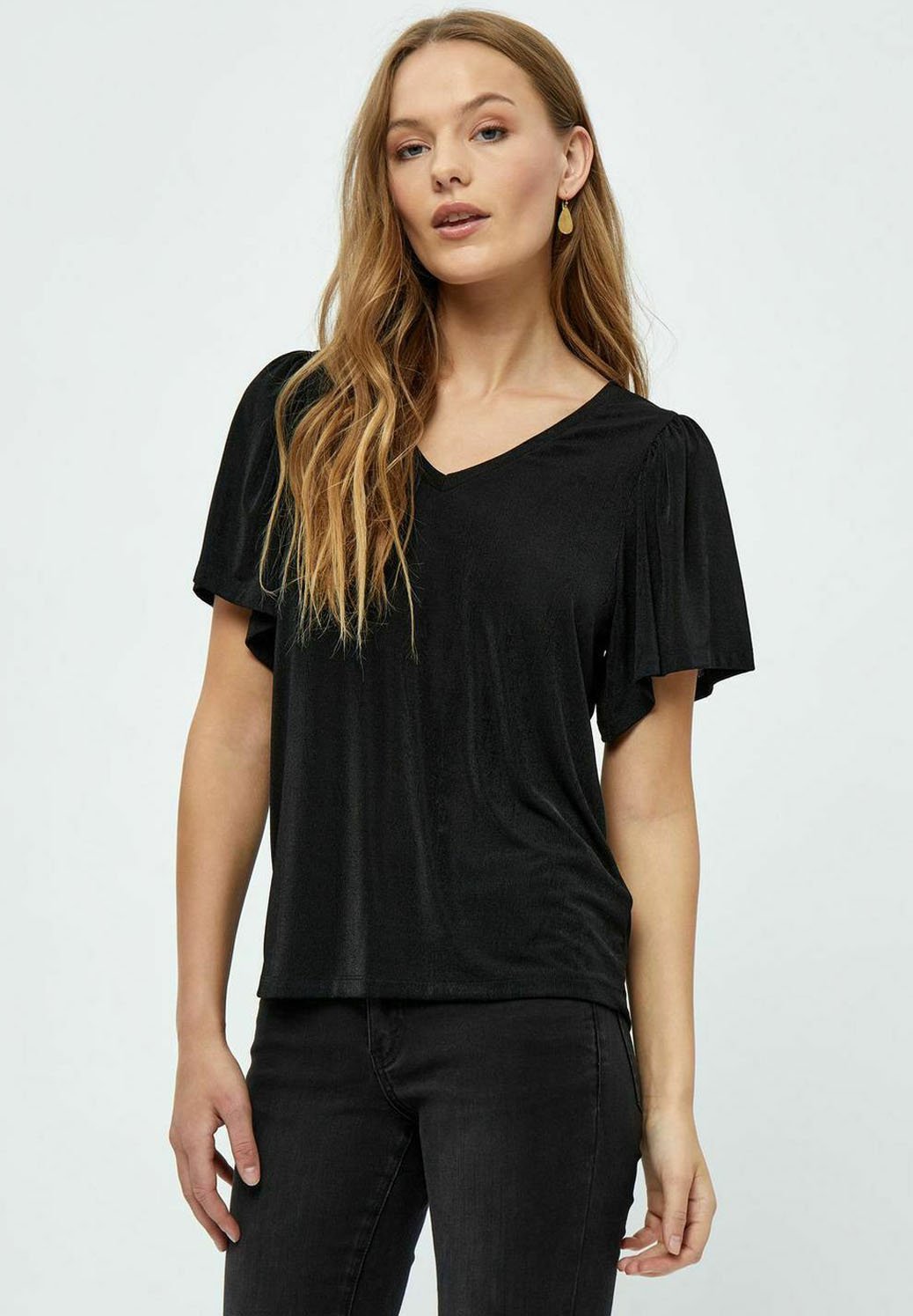 Desires Donna Daisy T-Shirt – Maglietta Con Maniche A Volant, 95% Cotone 5% Elastan