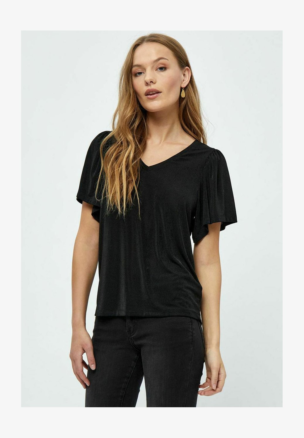 Desires Donna Daisy T-Shirt – Maglietta Con Maniche A Volant, 95% Cotone 5% Elastan