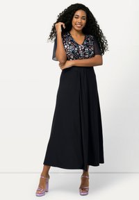 Ulla Popken SEQUINED SHORT SLEEVE  - Iltapuku - navy blue