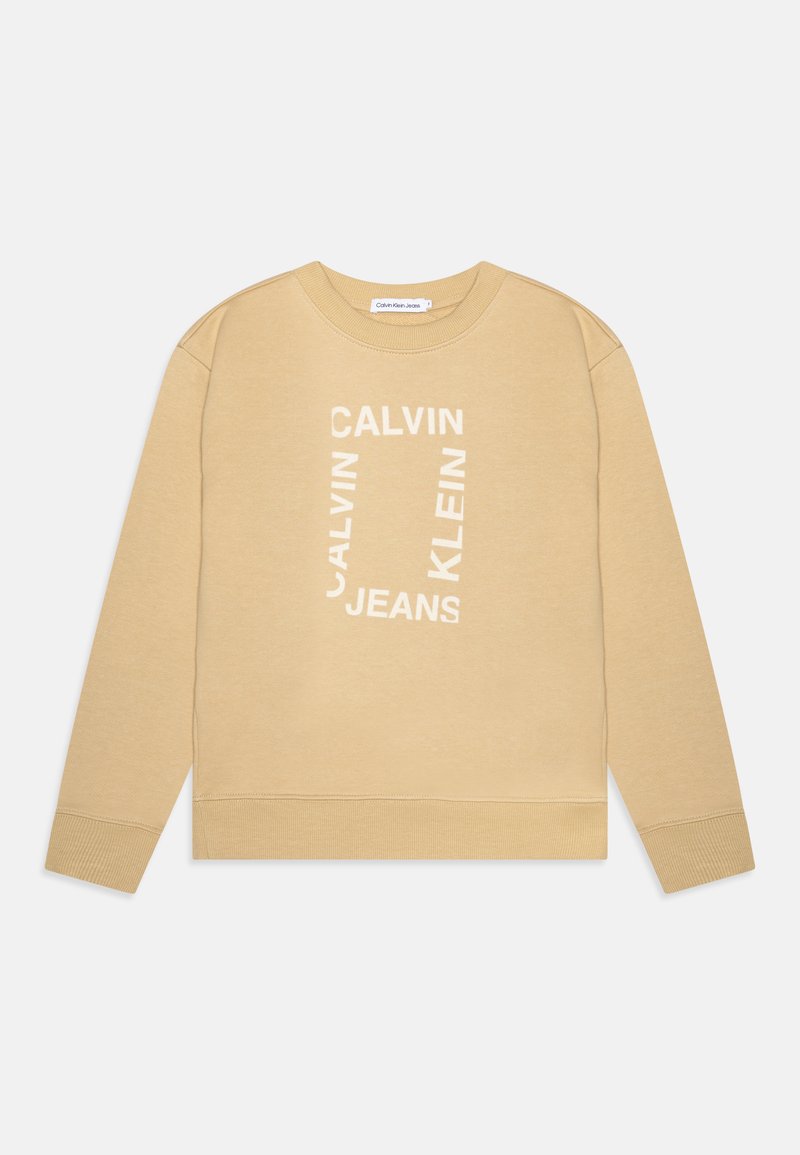 Calvin Klein Jeans - MAXI HERO FLOCK LOGO - Sudadera - pale khaki, Ampliar