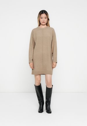 OBJJUNO O NECK DRESS - Robe pull - desert taupe