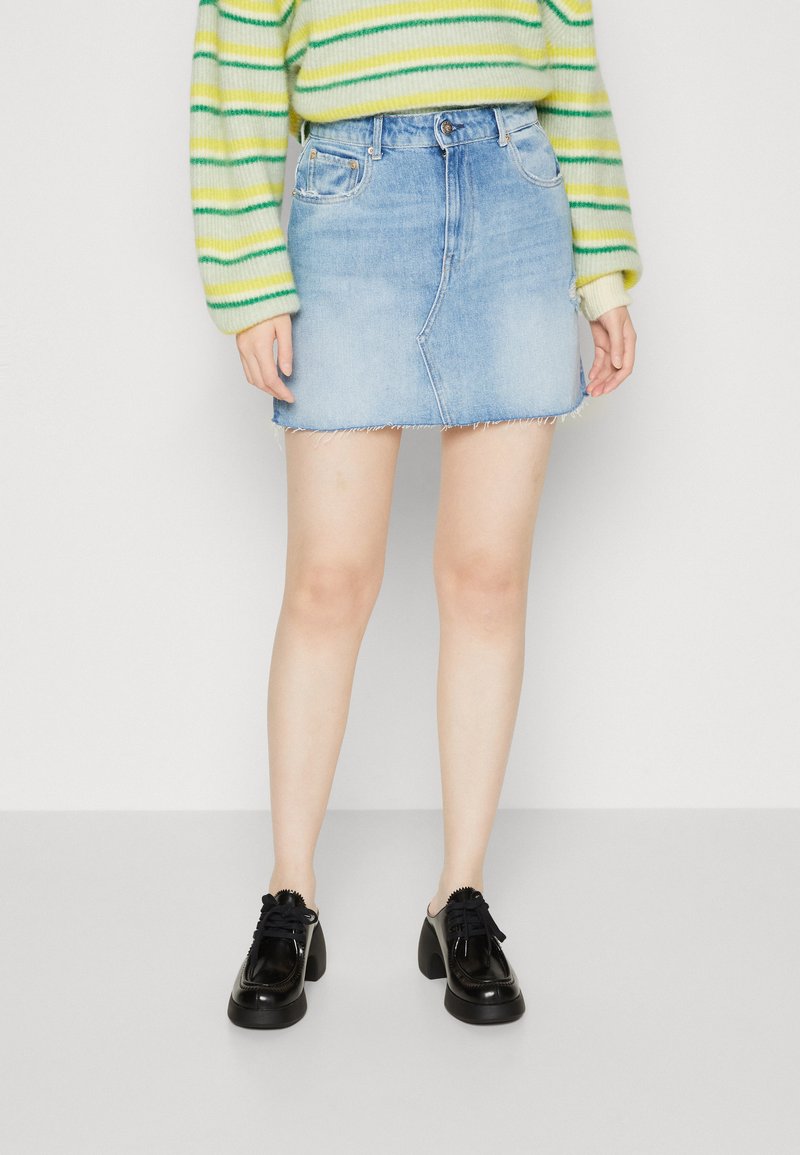 Replay SKIRT Denim skirt light blue/lightblue denim Zalando.ie