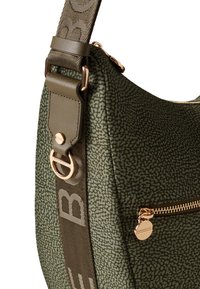 Borbonese LUNA MEDIUM CON ZIP - Sac bandoulière - military green
