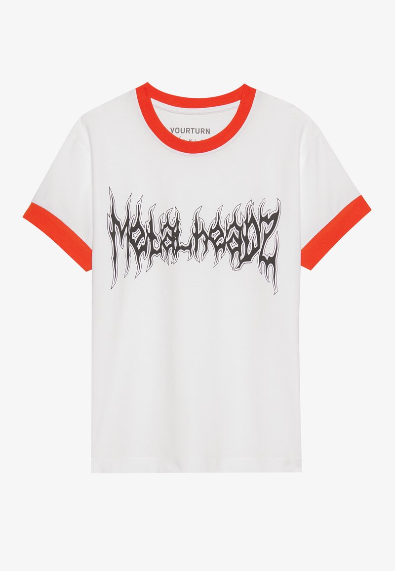 YOURTURN T-shirt print wit YOURTURN T-shirt print wit