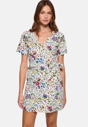 CORTO - WRAPI - Vestido informal - blanco