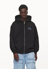 Pegador CARDINAL OVERSIZED - Tröja med dragkedja - washed black