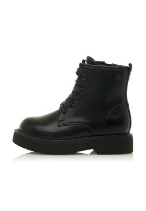 Botines con cordones - black denim