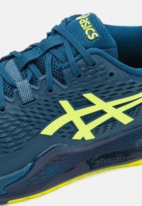 ASICS GEL-RESOLUTION 9 - Vairāku kortu tenisa apavi - mako blue/safety yellow