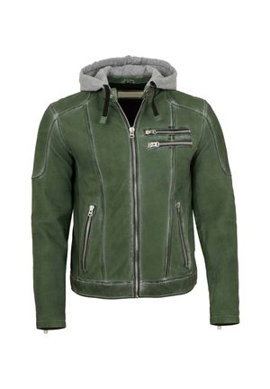 Lederjacken24 JEFF - Lederjacke - grün