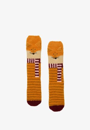 Tom Joule, WOMENS FLUFFY SOCKS (SIZE 4-8) - Socks - orange fox