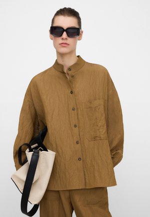 MANDARIN COLLAR WRINKLED - Chemisier - ike green