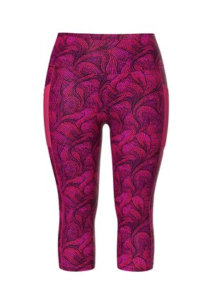 Ulla Popken, QUICK DRY CROPPED GEOMETRIC PRINT LEGGINGS - Leggings - pale heather