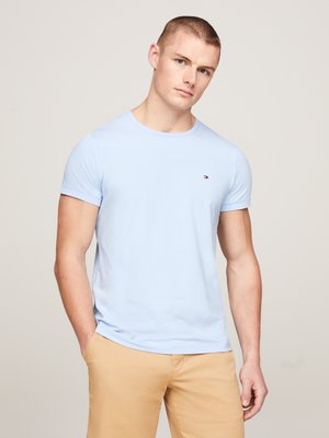 Tommy Hilfiger STRETCH SLIM FIT TEE - Basic T-shirt - blue